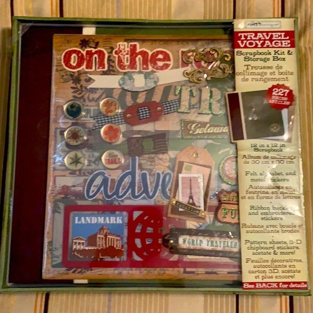 Travel Voyage Scrap Book Kit & Storage Box